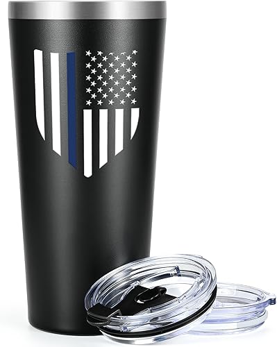 Miniatura 6 de Qtencas Regalos de oficial de policía, vaso de policía de línea azul fina, regalos de graduación de la Academia de Policía para hombres, regalo de
