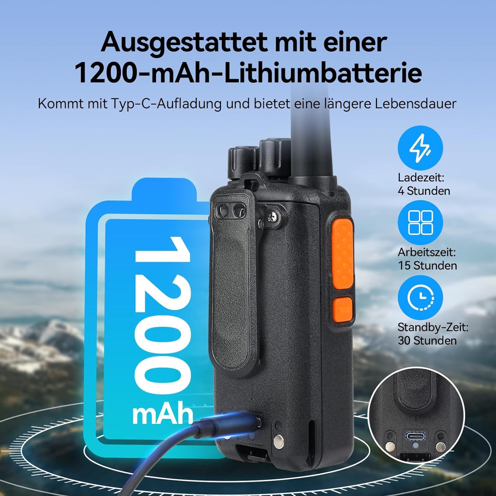 Retevis RB669 Funkgerät Set mit Headset, Freenet Lizenzfrei Walkie Talkie, 6 Freenet Kanäle und 16 PMR446, Deutsches Sprachsystem, Typ C Laden Sie, Funkgerät für Logistik, Business(Schwarz, 10 Stück)