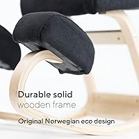 Vista 8 de Luxton Home Silla ergonómica de rodillas con acolchado extra, soporte de postura, cómoda silla de escritorio, taburete mecedor en ángulo y asiento