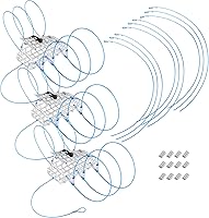Vista 11 de Trampas para cangrejo con 6 bucles, bloque de acero galvanizado de 1 onza, caja rectangular para cangrejo para Dungeness, roca, cangrejo azul
