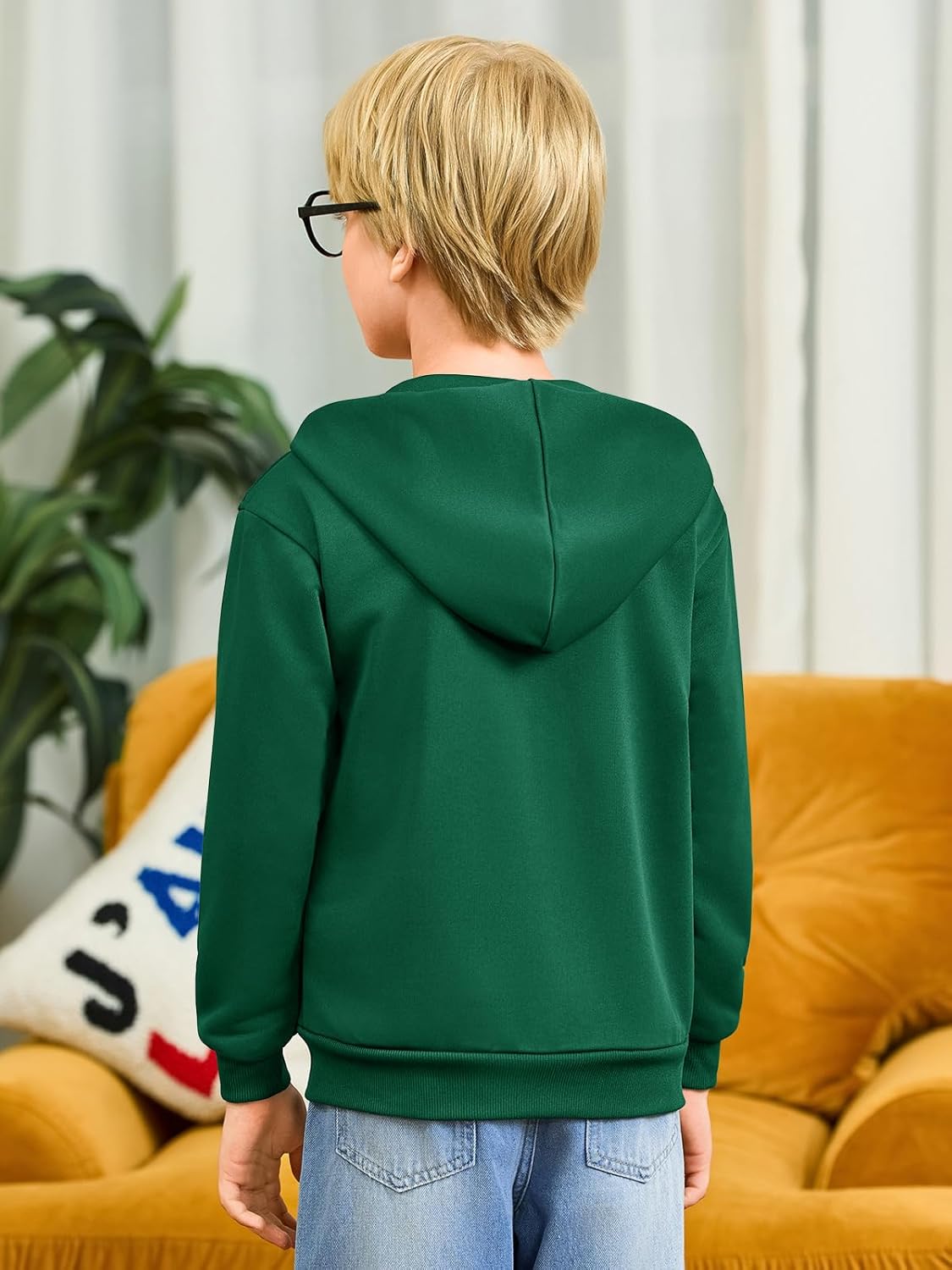 Haloumoning Boys Zip Up Hoodie Sweatshirt Kids Long Sleeve Fleece Sweatshirts with Kangaroo Pockets 5-14 Years - Image 5