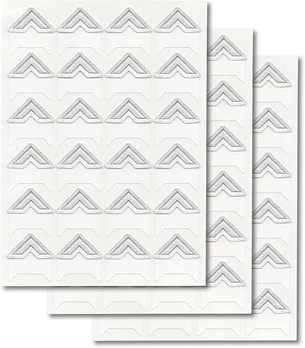 Miniatura 27 de GOONAVI 10 hojas de 240 esquinas de fotos doradas brillantes sin ácidos, montaje autoadhesivo para suministros de álbumes de recortes de boda, álbum