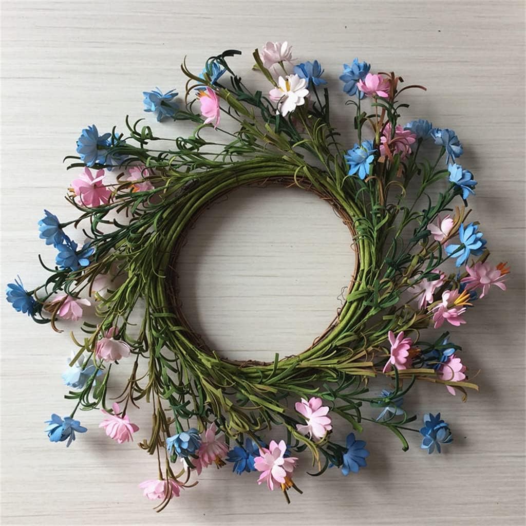 46cm Simulated Daisy Wreath for Holiday Decoration and Door Hanging(E)