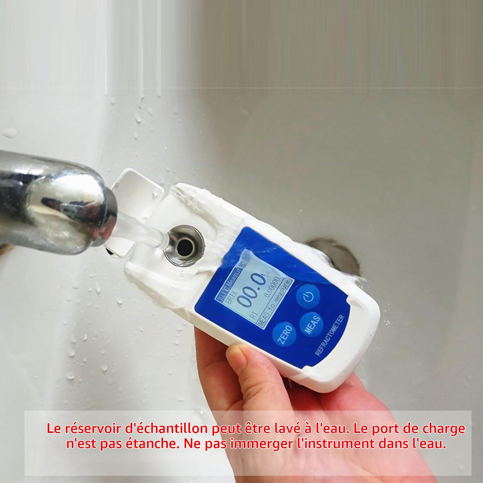 Brixmètre, Mesure élevée Mesure et Test Réfractomètres Précision Brixmètre Réfractomètre Vitesse de Mesure Rapide Testeur Brix Étalonnage Automatique Brix Numérique