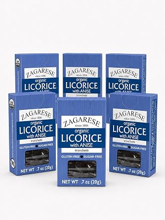 Zagarese Organic Licorice Extract with Anise, 0.88 ounce, Set of 6 items