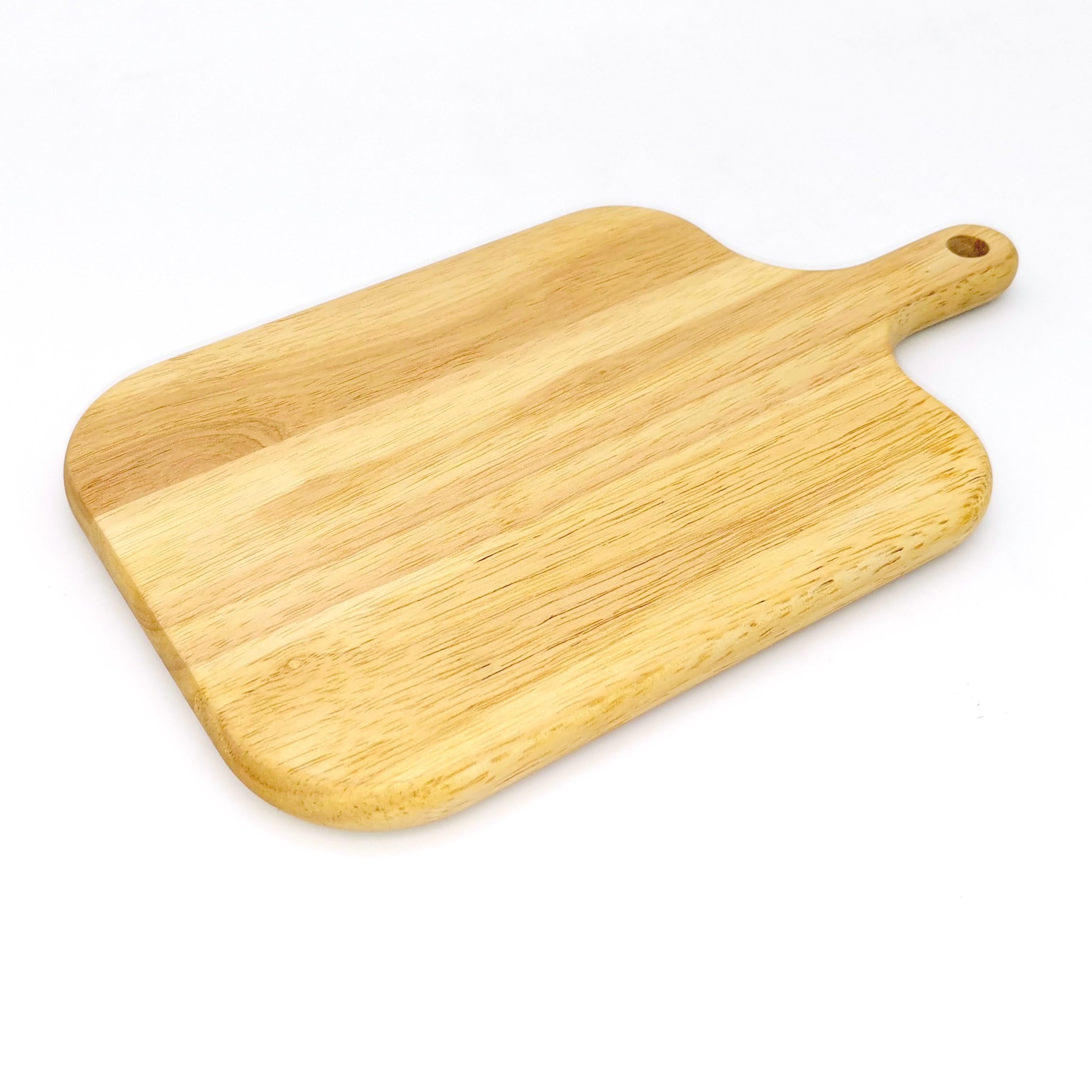 Cutting Board - MATTSTONE HILL Small Cheese Board, Mini Size Charcuterie Board, Serving Board, Wall Décor, Rubber Wood, Natural Texture