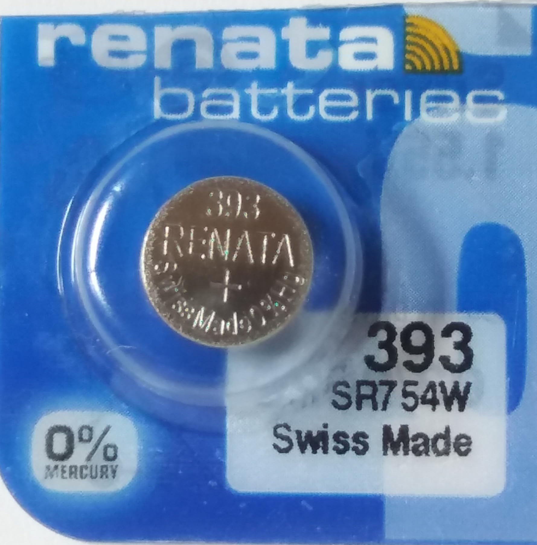 Best Price Square Silver Renata 393 Sr48w Oxide Watch Battery 1.55V Blister Packed