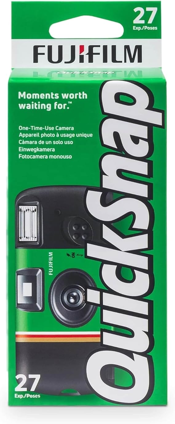Fujifilm QuickSnap Flash 400 One Time Use 35mm Camera with Flash, 27 Exposures, 5-Pack