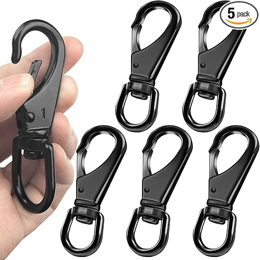3.5” Stainless Steel Swivel Eye Snaps, Swivel Snap Hooks, Swivel Hooks, 5 Pcs Swivel Carabiner, 95 LBS Heavy Duty Snap Hook for Marine, Sports, Luggages, Pets, Keychains, Flag Clips for Flagpole