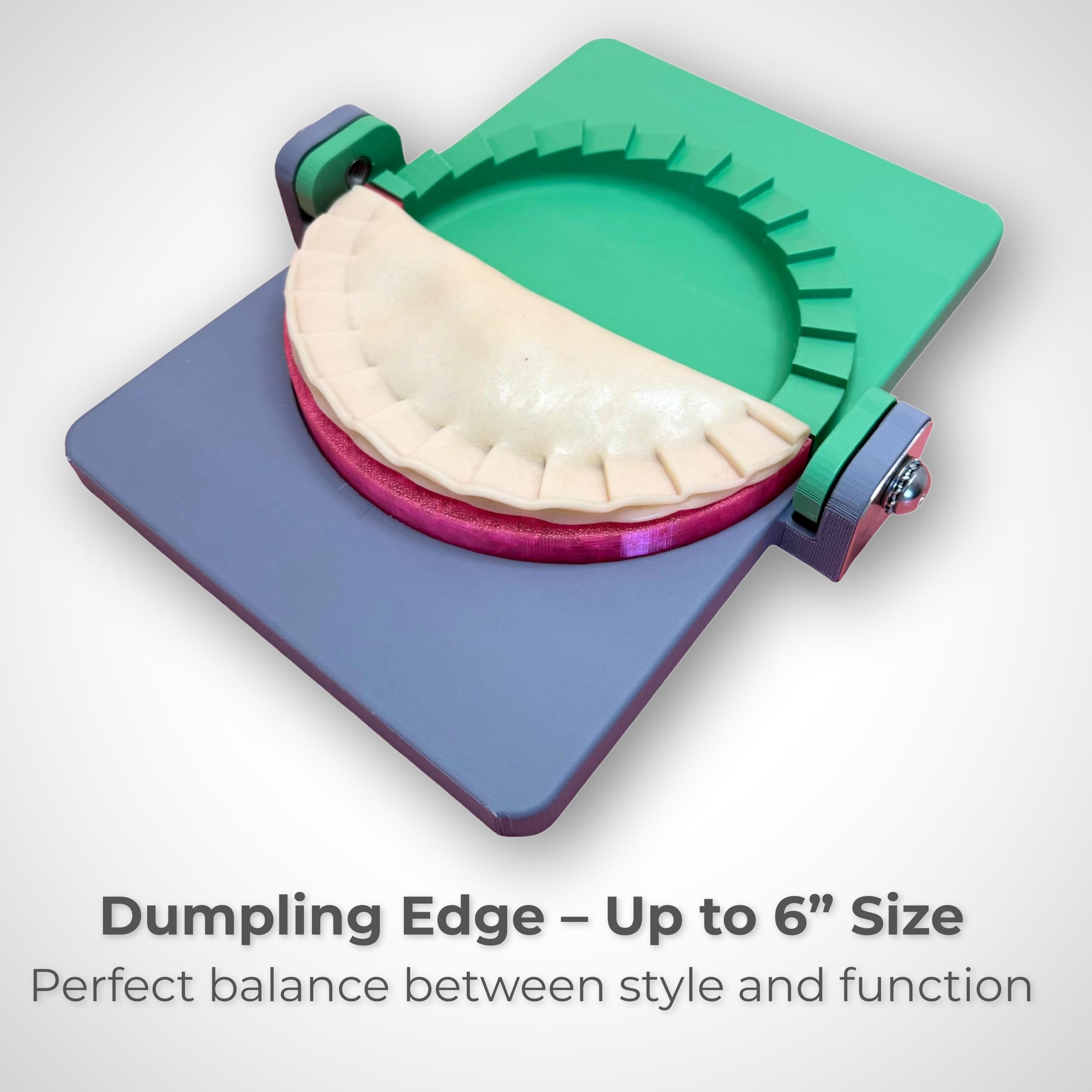 SAMPAOLI COMMERCE USA, Empanada Maker Press – 6 Inch Dumpling Edge | Medium to Large Seal Tool | No-Cut System | Ideal for Empanadas, Gyozas, Calzones | Handmade & Durable in USA