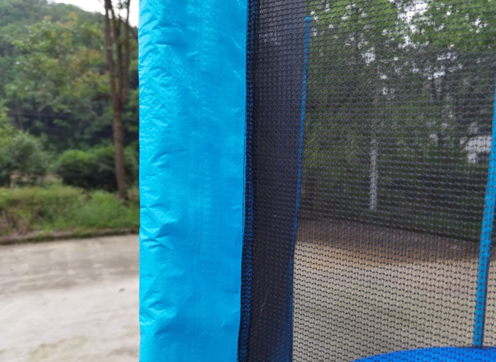 Almohadilla Repuesto para trampolín Exterior, Red Seguridad Repuesto 2,4 m, 3 m y 3,6 m (Solo Red, no Incluye Postes), Color Azul jardín, 306 cm (10 pies), 8 Postes.