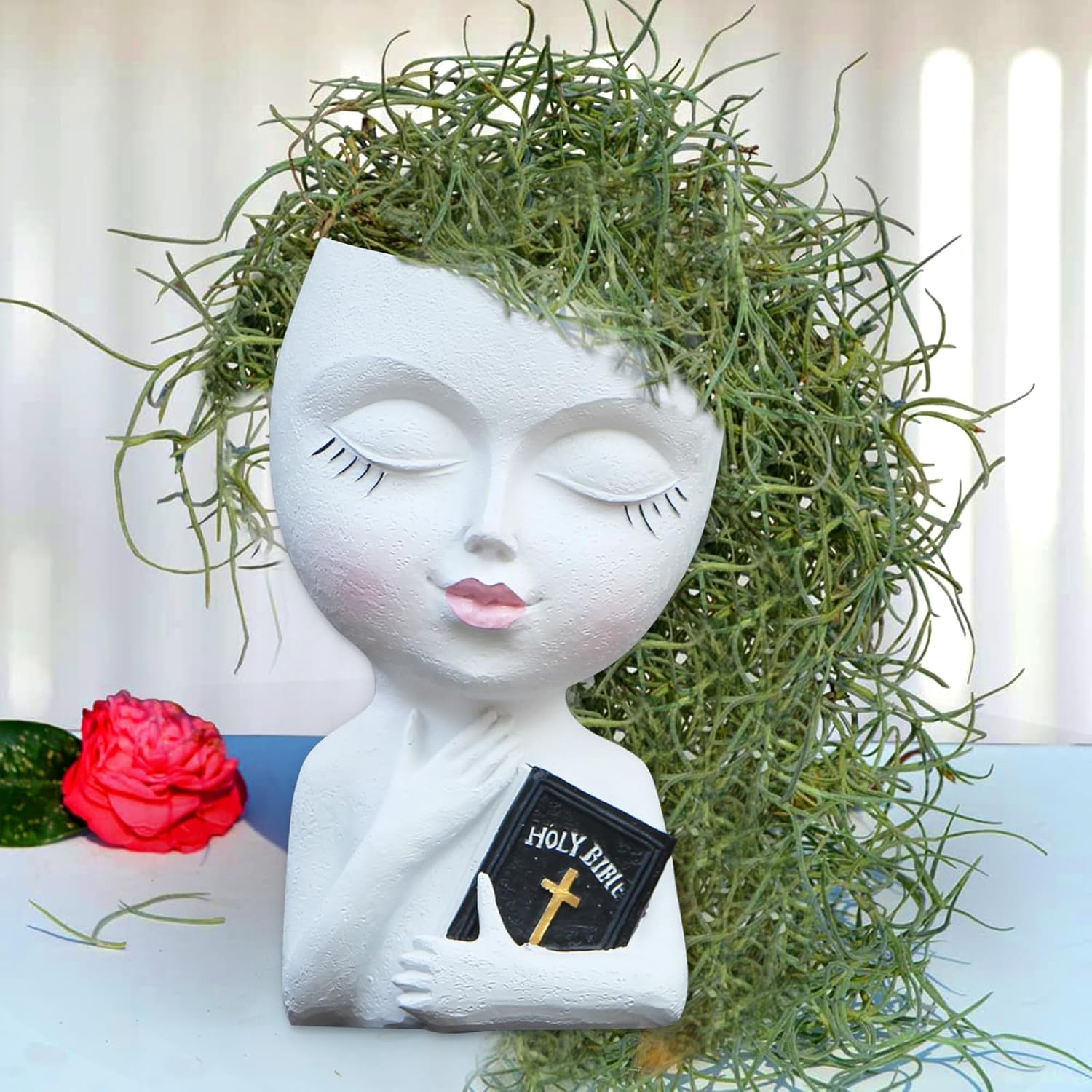 Amazon.com: Toparad Face Planters Pots Head for Indoor Outdoor Planter ...