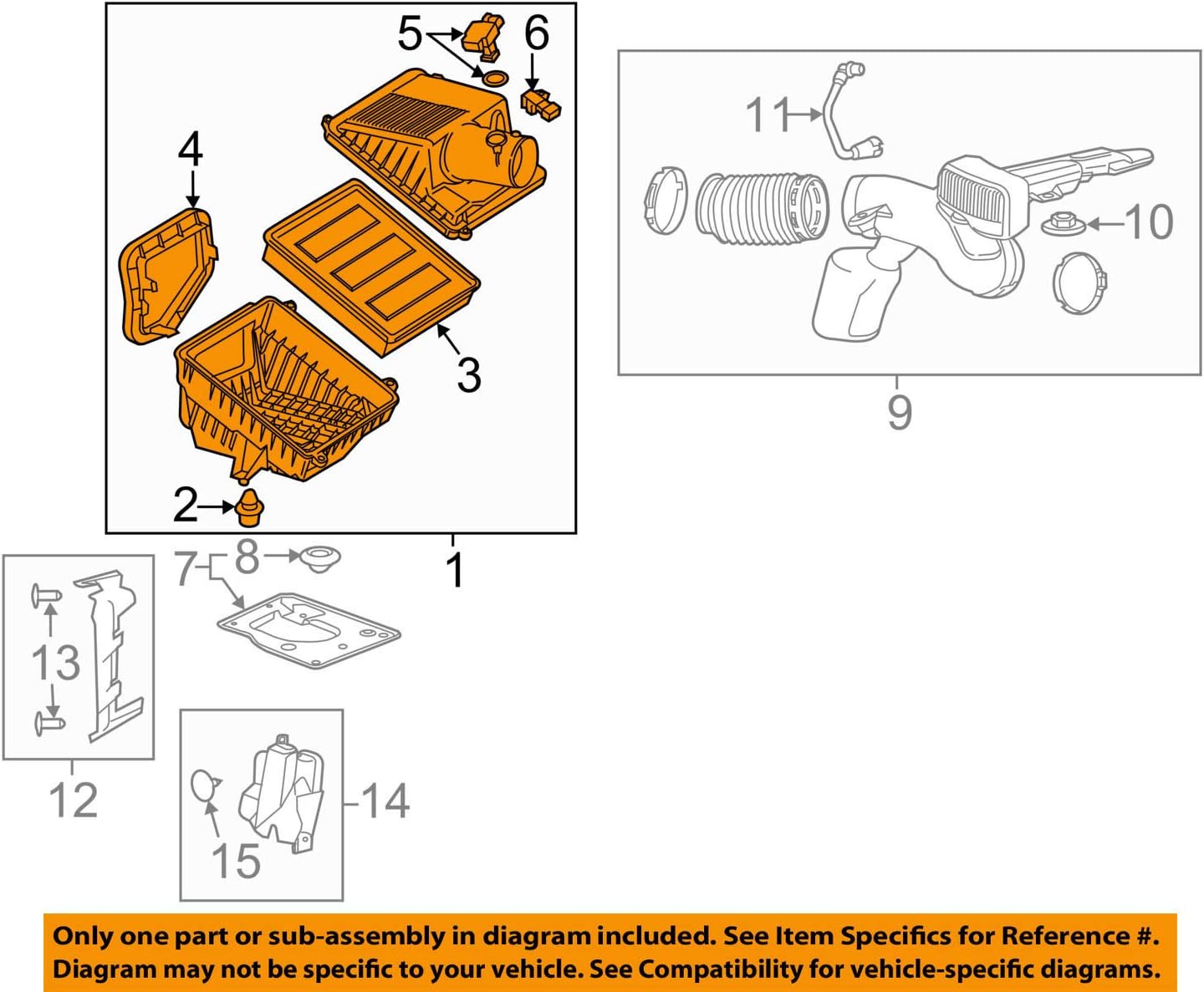 General Motors GM OEM Air Cleaner Intake-Filter Box Housing 23433913