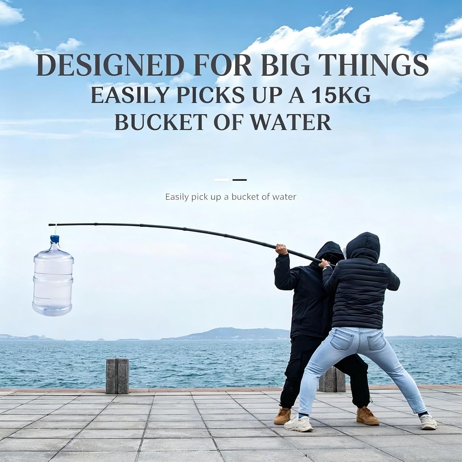 Multi-Purpose Telescopic Extension Pole with a Standard 8mm Threaded Connector at The top for Sawing Branches, Picking Fruits, Cutting Water Plants, Fishing and Retrieving Lines