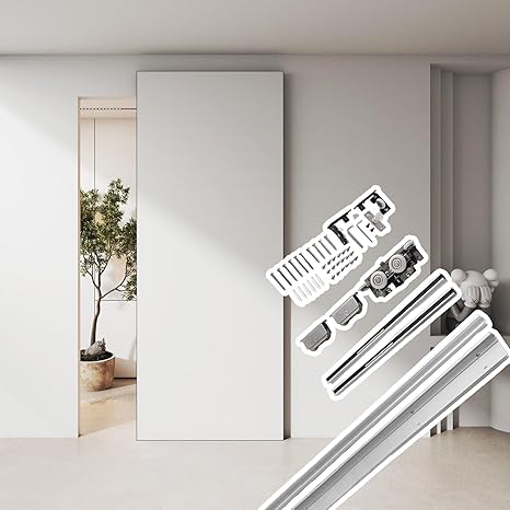 Soft Close Concealed Sliding Door Track Complete Kit, Closet Ghost Door ...