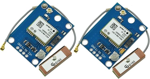 Aideepen 2PCS GPS Module Position Module with Antenna Flight Controller GPS Board for MWC IMU APM2