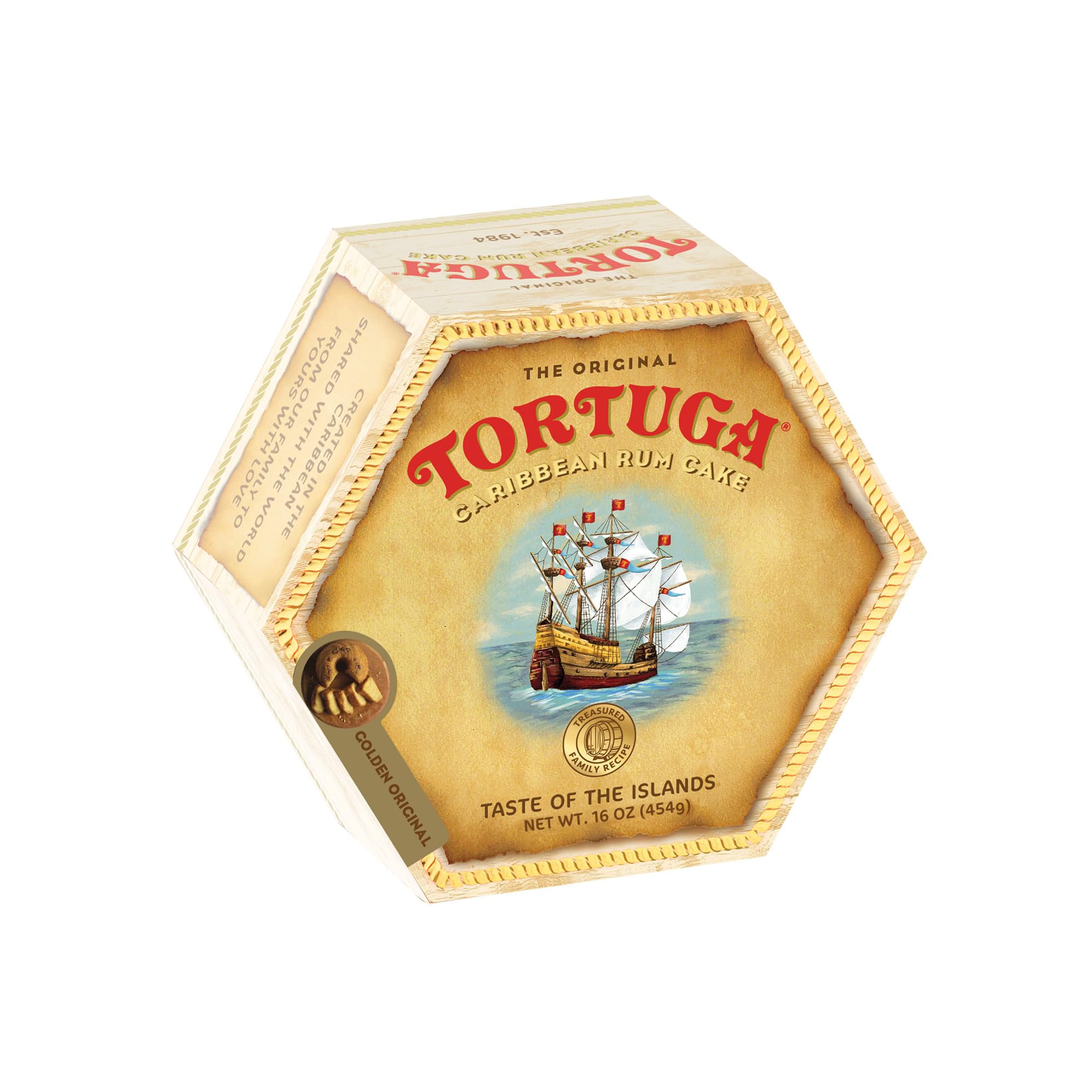 TORTUGA Caribbean Original Rum Cake with Walnuts - 16 oz Rum Cake 2 Pack - The Perfect Premium Gourmet Gift for Stocking Stuffers, Gift Baskets, and Christmas Gifts - Great Cakes for Delivery