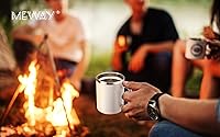 Vista 143 de MEWAY 12oz Coffee Mug With Handle 8 Pack Bulk,Stainless Steel Insulated Travel Tumblers With Sliding Lid,Double Wall Vacuum Camping Cup for Hot &