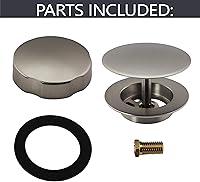 Vista 2 de Westbrass A50TE-07 - Moldura de repuesto estándar de 1-1/2 pulgadas para ensamblajes de desagüe de baño de accionamiento por cable, paquete de 1