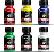 GRANOTONE Primary Acrylic Paint Set - 6 Beautiful Colors, 50 Ml Each - Perfect For Crafters And Artists - Multicolor