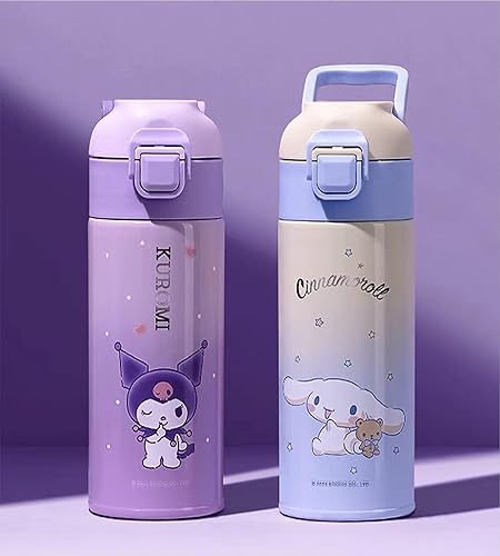 Miniatura 3 de Cinnamoroll Linda Botella De Agua Con Aislamiento De Acero Inoxidable 13.5 fl oz - Azul