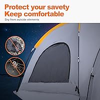 Vista 5 de Pickup Jeep Truck Bed Tent, Tacoma Bed Tent, Tacoma Tent for 2 Person, Waterproof PU2000mm Double Layer with Rainfly, Full-Size Compact Gris