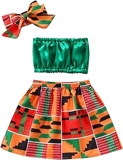 Dashiki africano para crianças meninas estilo roupas de bebê roupas de bebê Dashiki infantil verão meninas (verde, 6-12 meses)