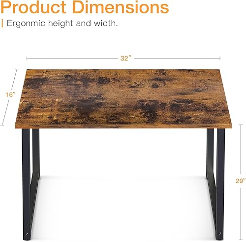 Miniatura 3 de Coleshome - Escritorio para computadora, de 32 pulgadas, estilo moderno y sencillo, para oficina en casa, escritorio estudiantil para escribir,