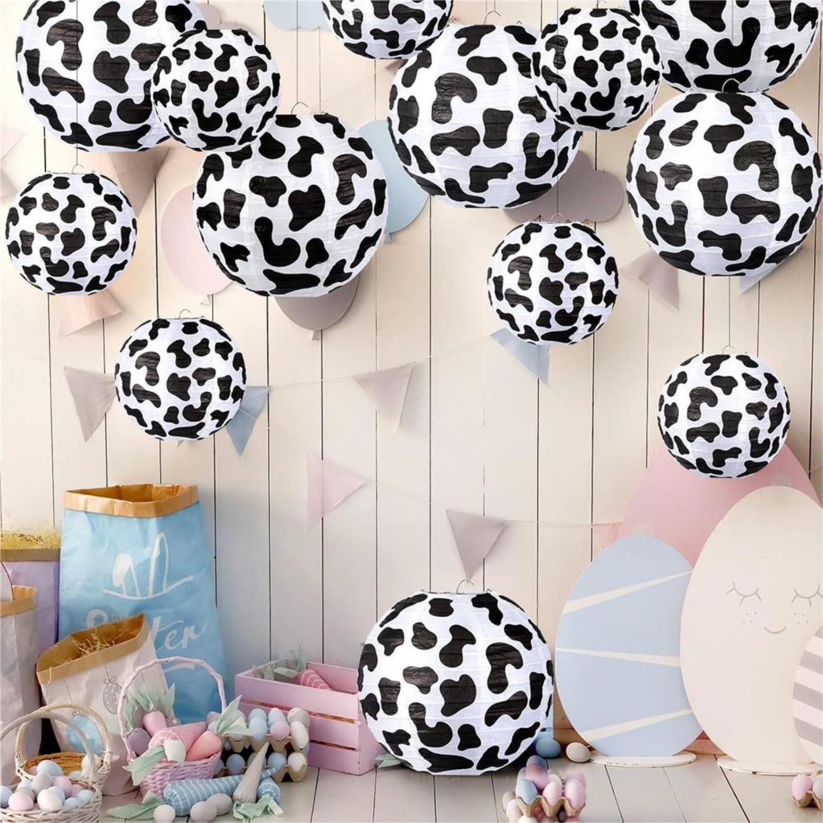 Linternas Papel 12 Farolillos De Papel For Decoración Fiestas Temáticas del Oeste, Ideales For Despedidas Soltera Decoración(20cm)