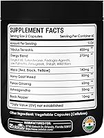 Vista 2 de Zolotus Tribulus Terrestris Cápsulas 13 en 1 con maca, hierba de cabra cachonda, Panax Ginseng, Saw Palmetto, Tongkat Ali, Shilajit y más