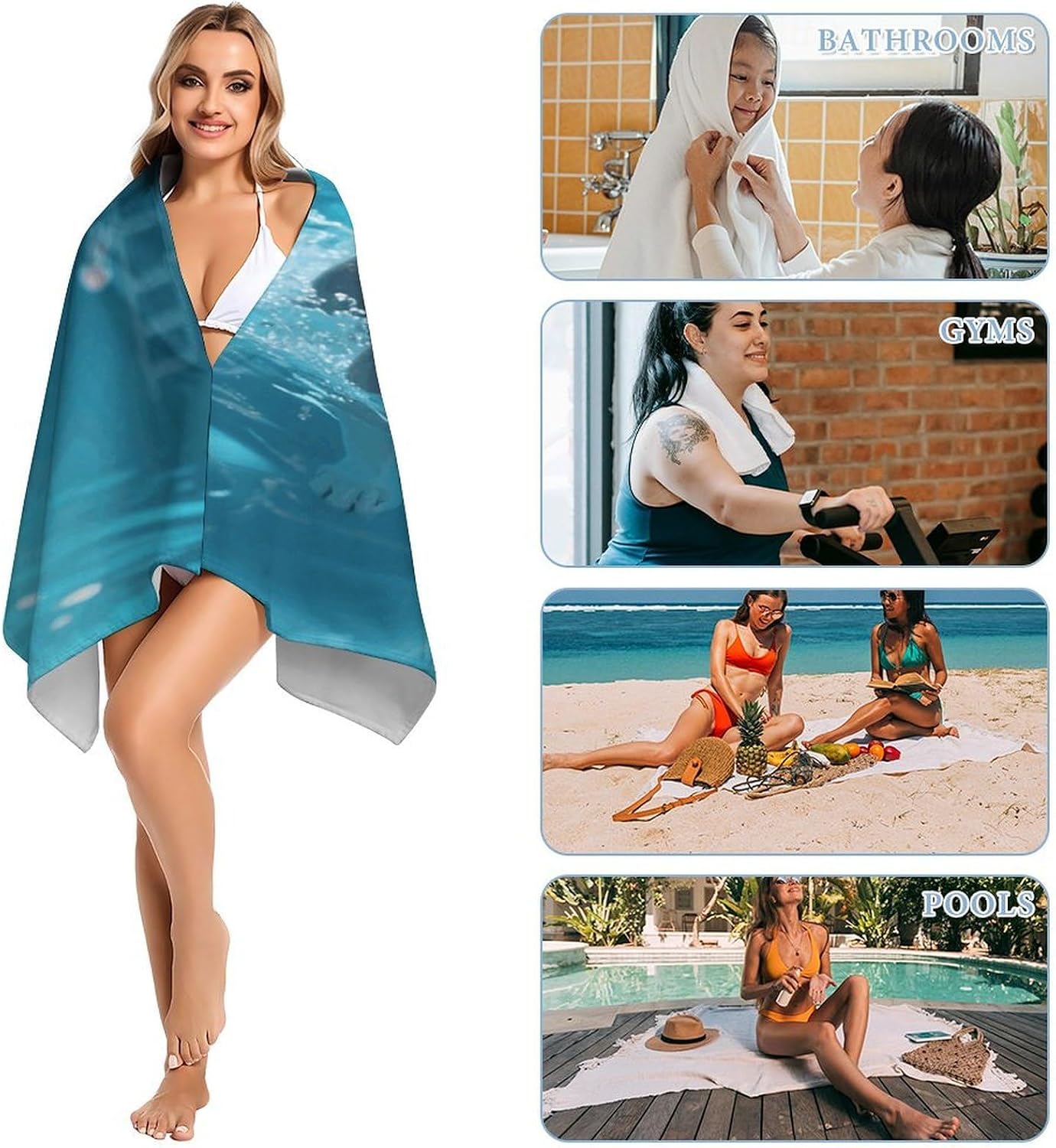Bulldog Real Drift Oversized Beach Towel Set 31x 61 in image 5