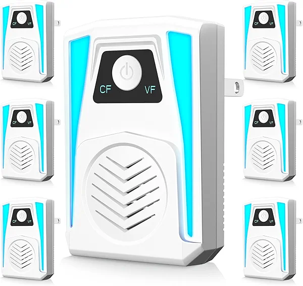 [2025 Upgraded] Ultrasonic Insect & Pest Indoor Repeller, Plug-in Control Electronic Repellent for Roach, Spider, Ant, Rodent, Mouse, Bugs, Mosquito, Mice, 2 Mode Switching (6 Pack)