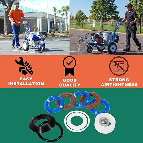 Miniatura 5 de 244194 Kit de reparación de bomba de embalaje compatible con Graco 244194 pulverizador de pintura sin aire 295 390pc 395pc 490pc 495pc 595 3400