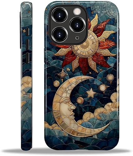 Miniatura 189 de Funda para iPhone 15 Pro Max, Diseño Floral Bohemio con Bordado Sintético - Protección Dual Híbrida Silicona + PC Duro Resistente a Golpes Funda