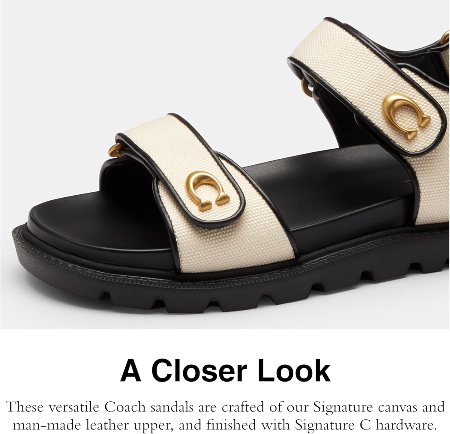 COACH Brynn Canvas Sandal