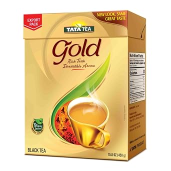 Tata Tea Gold Black Tea, Premium Indian Tea Blend, Rich Taste & Irresistible Aroma, 450g 15.8 oz
