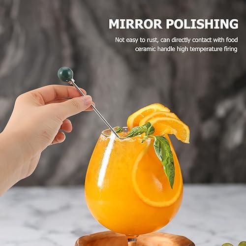 Miniatura 2 de 3 palitos de metal para bebidas reutilizables para cócteles y varillas de revolver para fiestas de vacaciones y uso diario