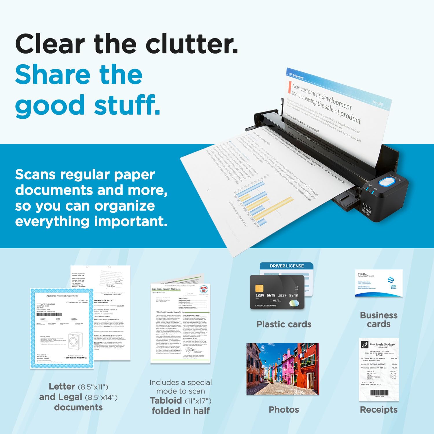 Amazon.com: ScanSnap iX100 Wireless Mobile Portable Scanner, Black