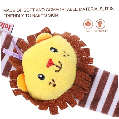 Miniatura 3 de Toyvian 1pc Juguete Muñeca León Snap Pulsera Bebé Juguete Musical Campana Animal Muñeca Sonajero Navidad Año Nuevo Jingle Bell Juguetes Muñeca