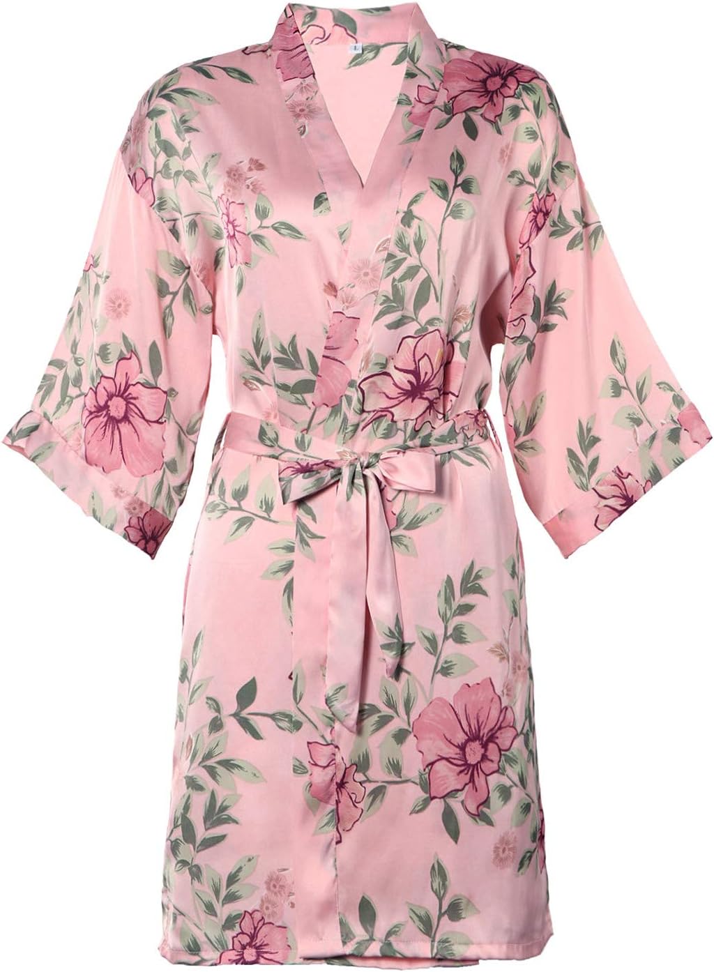 BellisMira Sexy Slip Satin Nightwear Lace Cami Padded/Unpadded Flower Pajamas V-Neck Sleepwear Floral Silk Nighty for Women