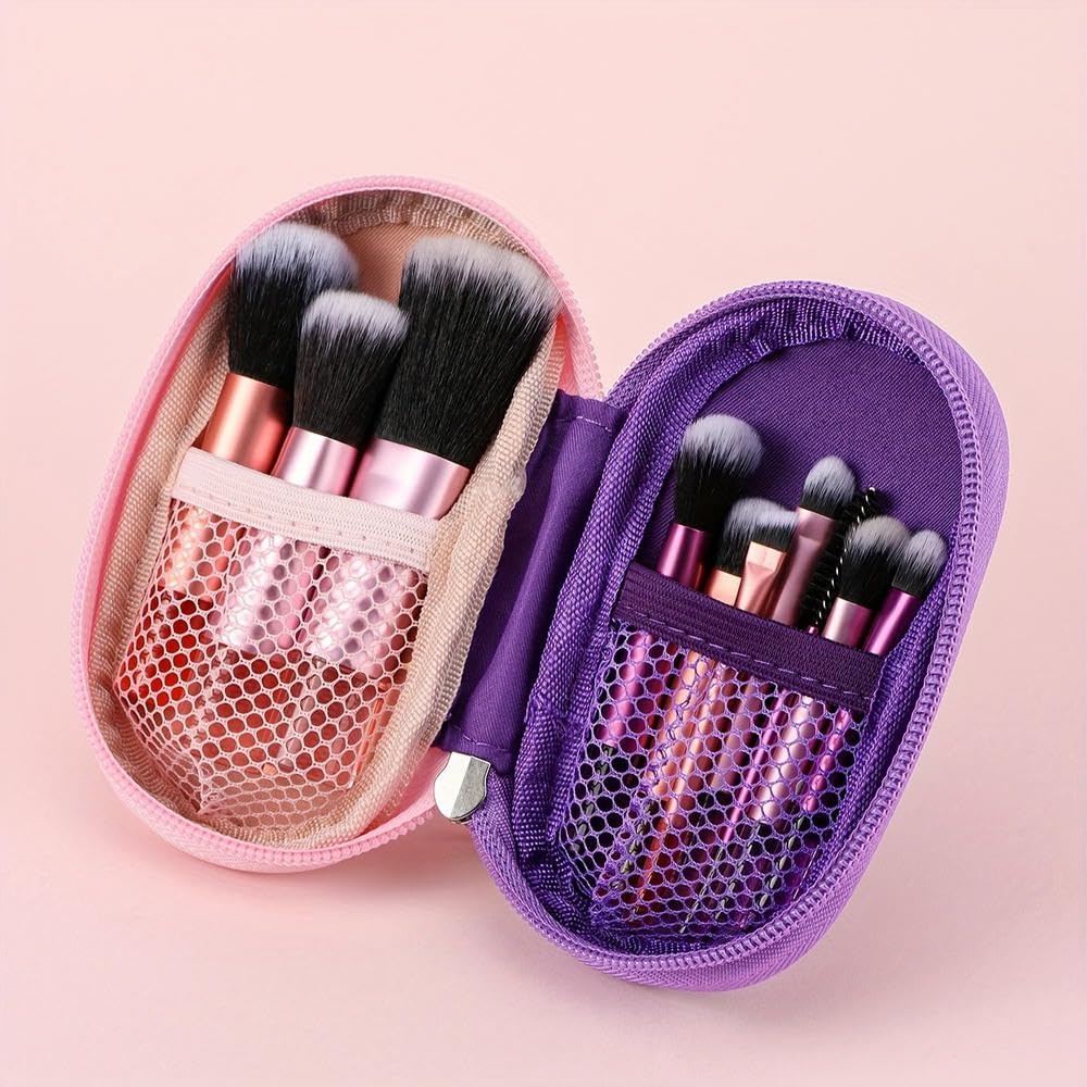 ZBDZSW Mini Fairy Crystal Transparant Handvat Make-up Kwasten Kit Set Zachte Oog Volledige Set Van Make-up Kwasten Gereedschappen Reizen Onderweg
