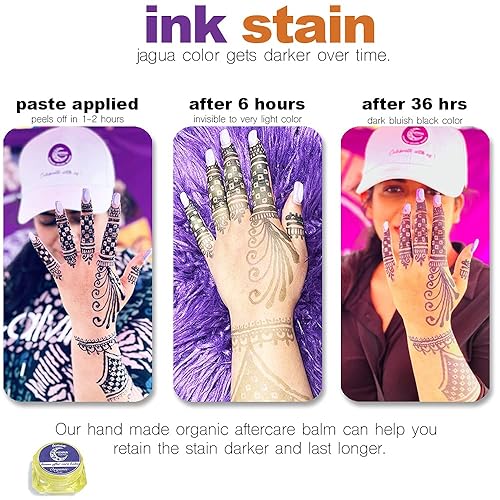 Miniatura 3 de Jagua Kit de tatuaje impermeable Jagua tinta negra semipermanente tatuaje Jagua Gel 2 tubos, bolígrafos Jagua para arte de la piel, tatuajes pecas