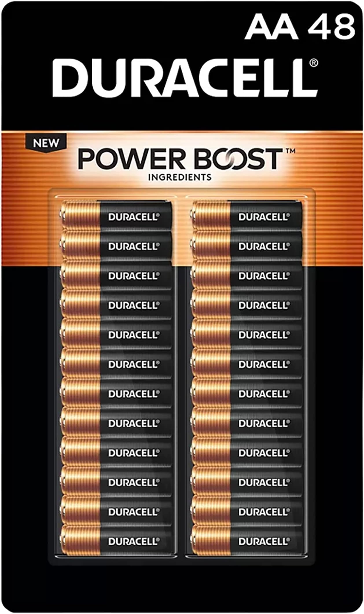 Coppertop Alkaline-Manganese Dioxide AA Battery, 1.5V, (Pack of 48)