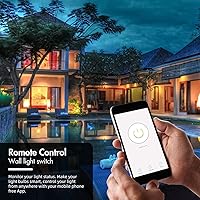Vista 7 de Smart Light Switch Compatible with Alexa and Google Assistant, WiFi Controlled, Schedule and Remote Access, Neutral Wire Required