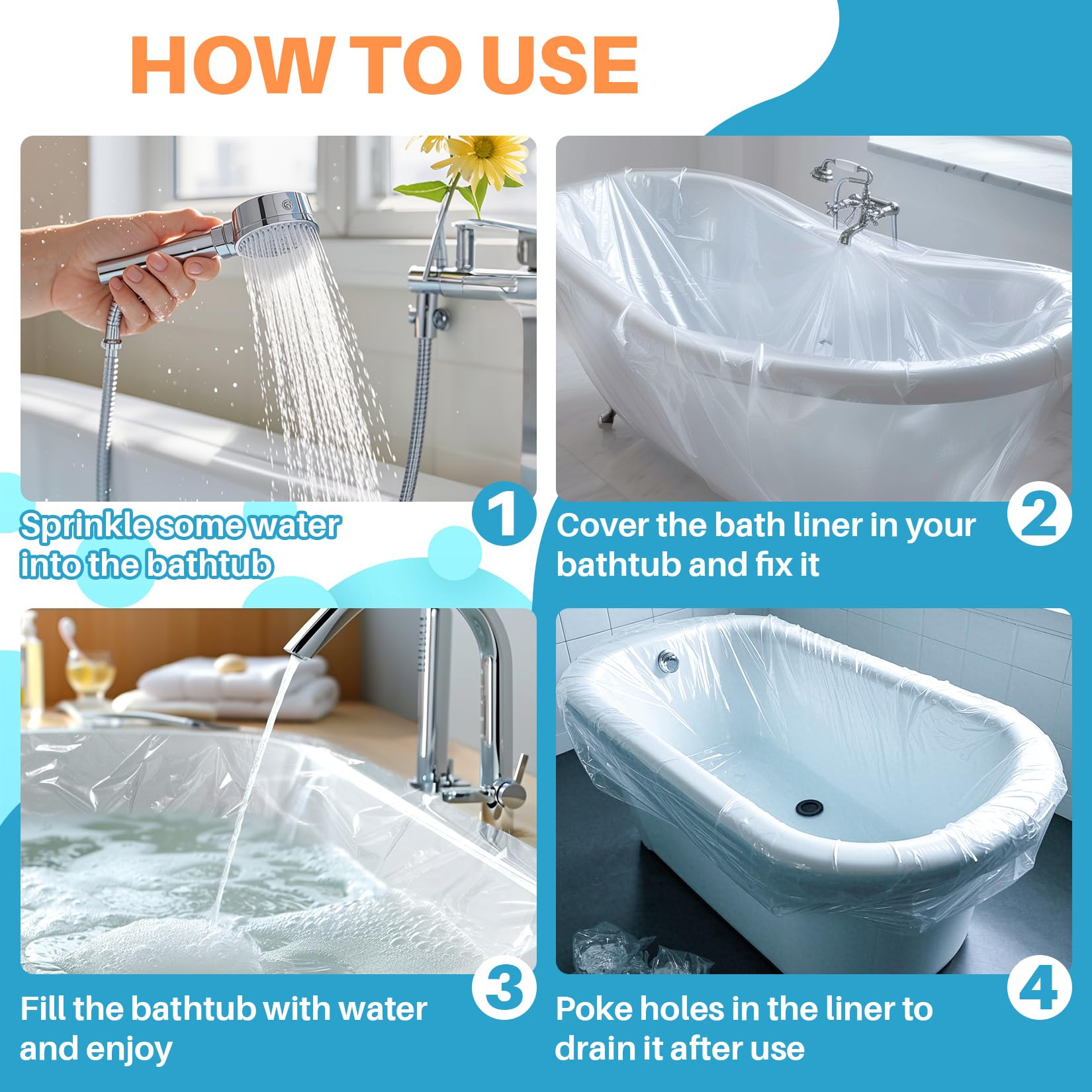 MAQIHAN Bathtub Cover - Keep Tub Clean -4