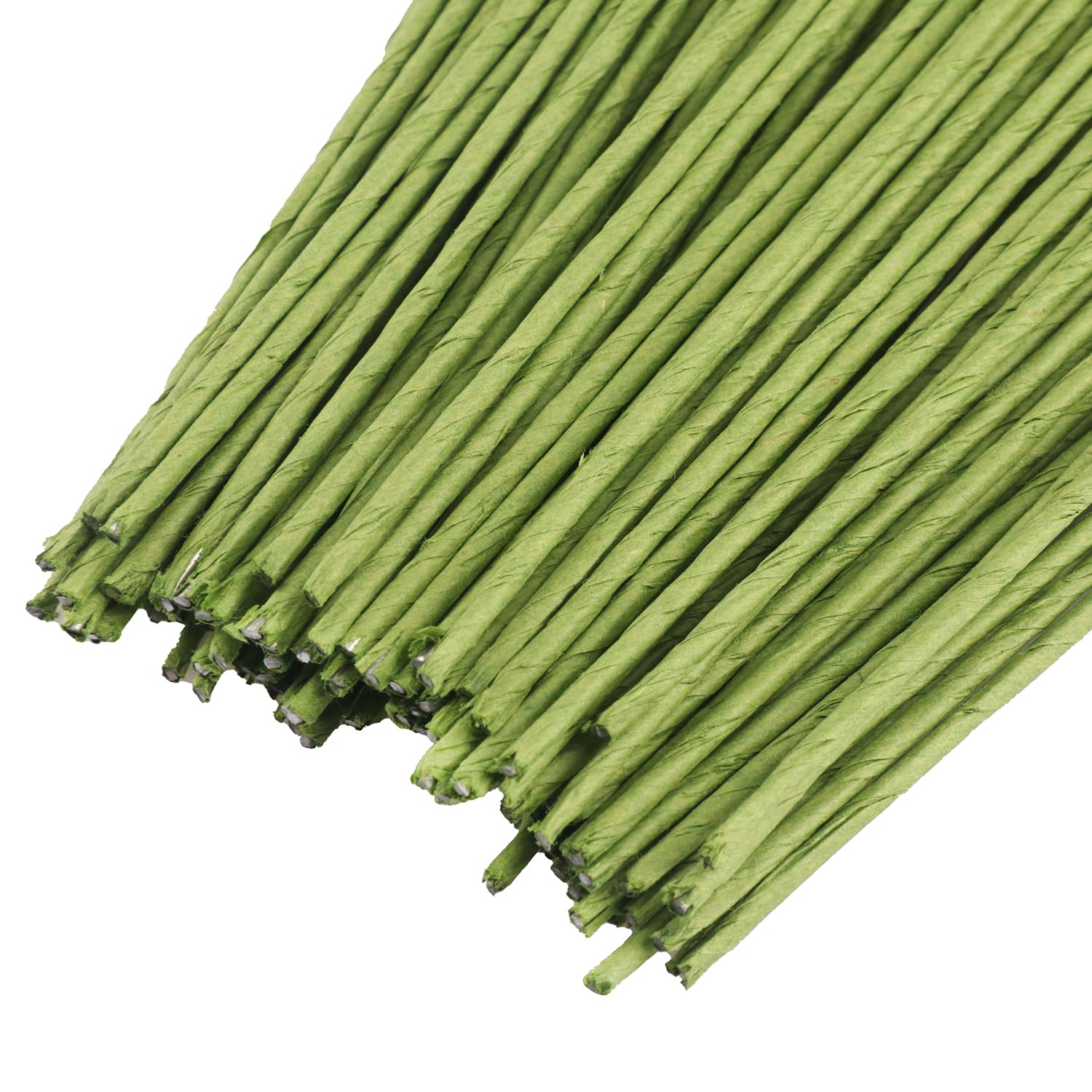 500 PCS 16 Inch Floral Wire Stems,14 Gauge Floral Wire for Wiring Fresh Flowers, Creating Floral Crowns, DIY Crafts, Artificial Flower, Green,by GENHAKON
