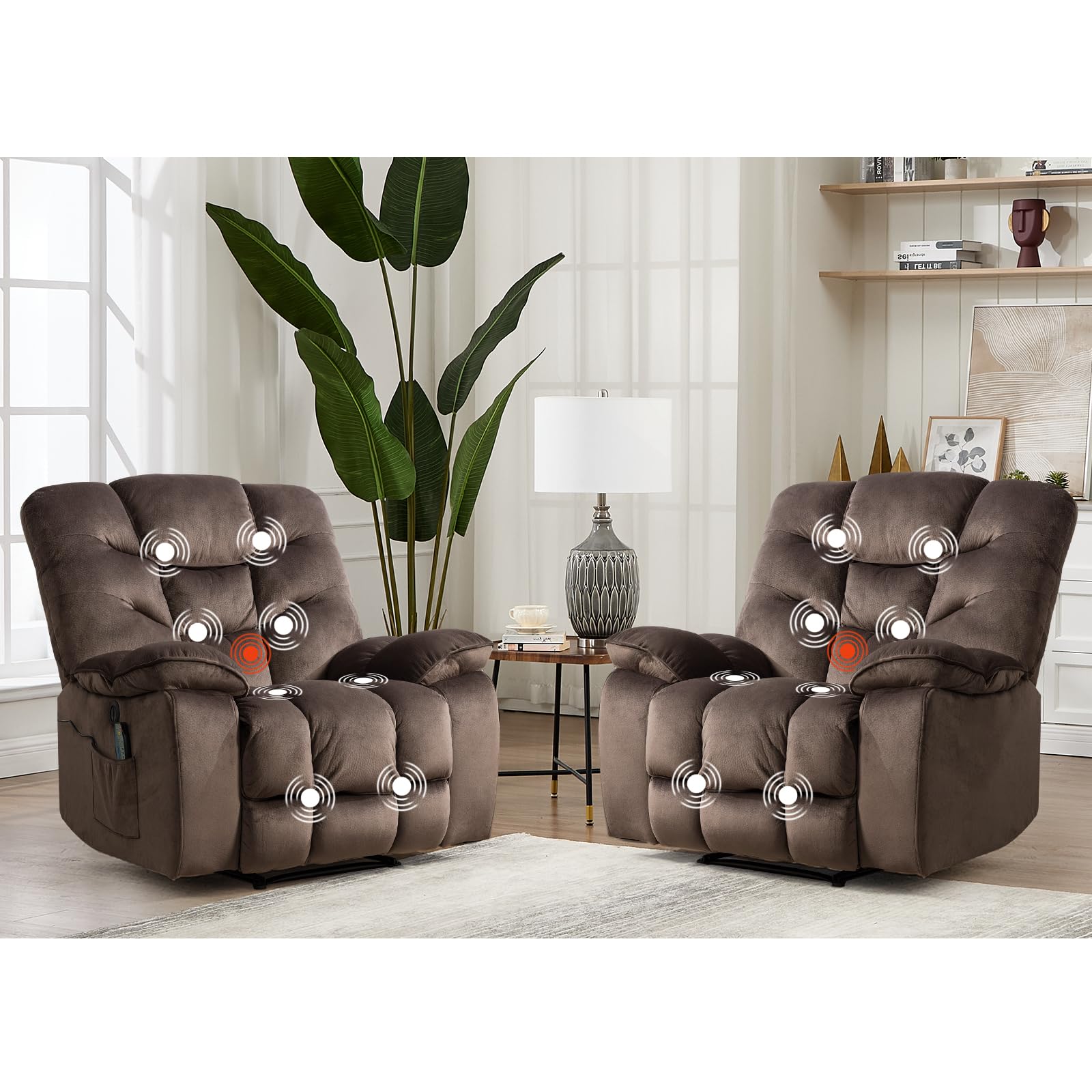 Amazon.com: HAOMARKETS Oversized Power Recliner Chair with Massage