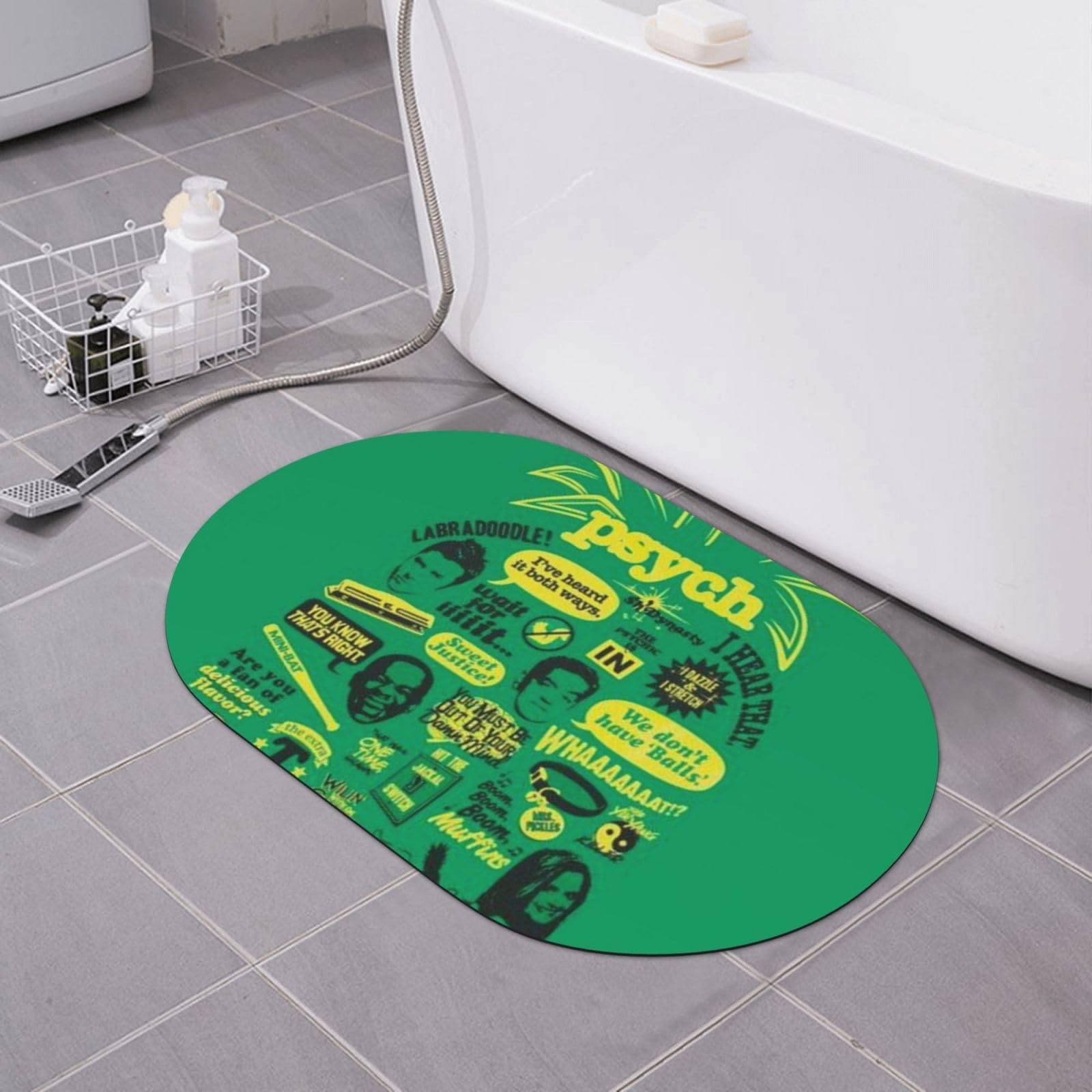 Tapis de bain antidérapant et absorbant avec motif ananas moderne pour maison 40x60cm