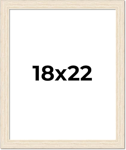 Vista 113 de Marco de fotos blanco de madera real de 19 x 19 pulgadas de ancho de 1.5 pulgadas Profundidad interior de 0.5 pulgadas Marco de fotos envejecido