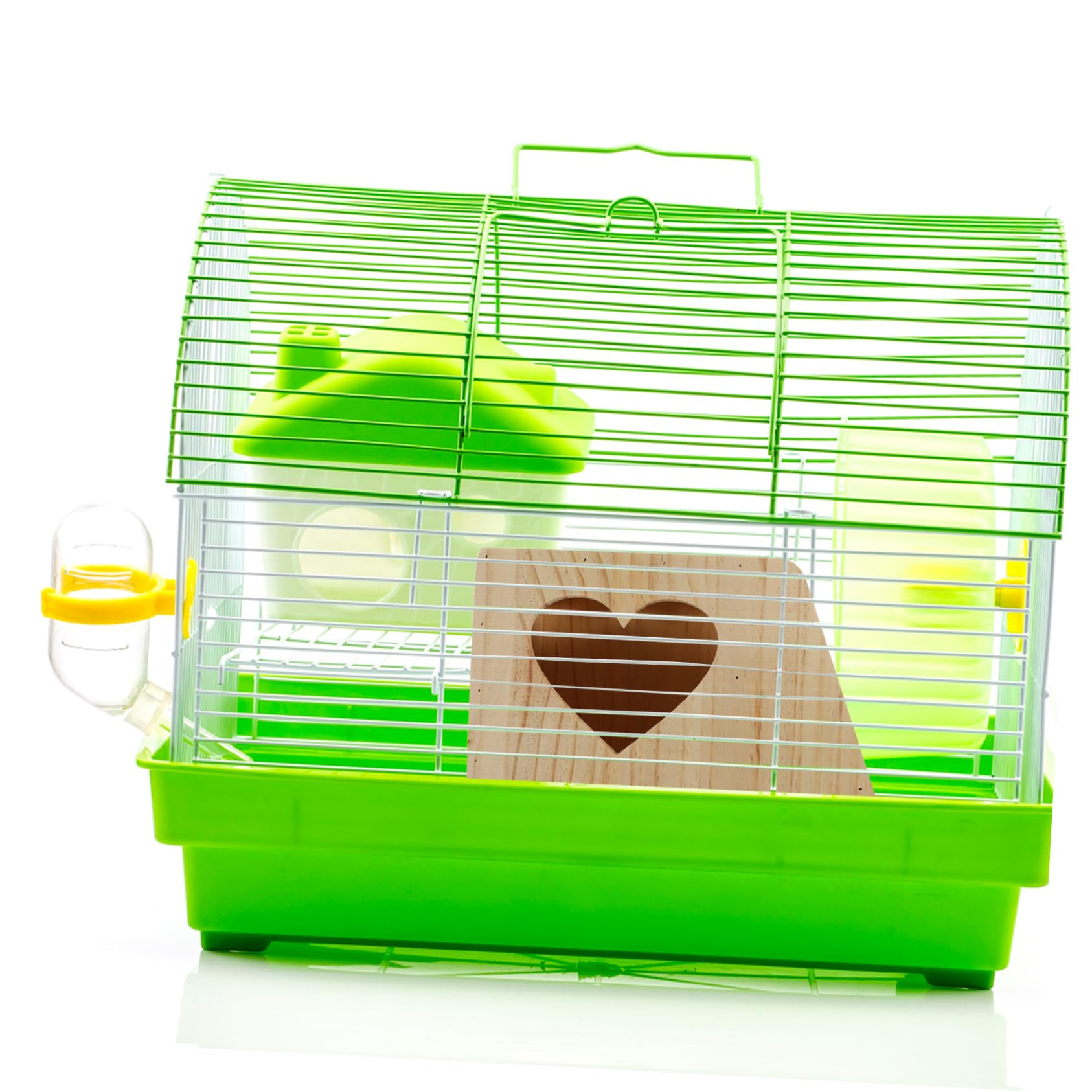 Happyyami Supporto Alimentare Legno Per Conigli e Piccoli Animali Rack Stante Multifunzionale Con Doppio Scomparto Per Fieno e Cibo Fresco Design Sicuro e Divertente Per Gioco e La